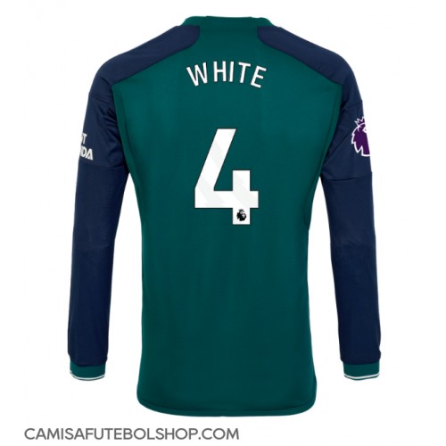 Camisa de time de futebol Arsenal Benjamin White #4 Replicas 3º Equipamento 2023-24 Manga Comprida